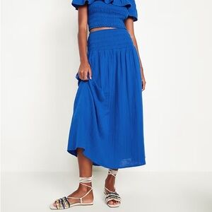 Old Navy Women's Vibrant Blue Maxi Skirt